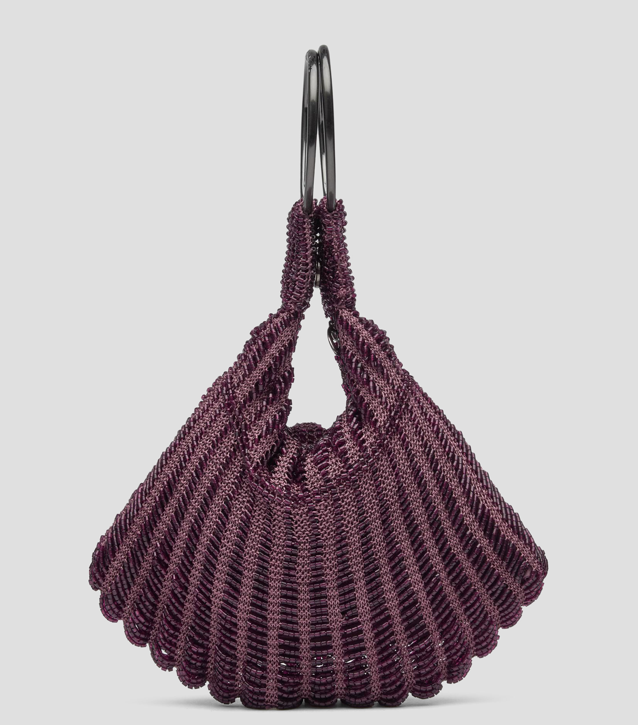 Bolsa shoulder malva con pedrería Mujer